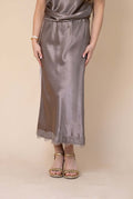 Marcela Satin Midi Skirt