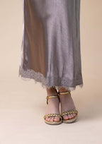 Marcela Satin Midi Skirt