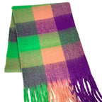 Check fluffy scarf
