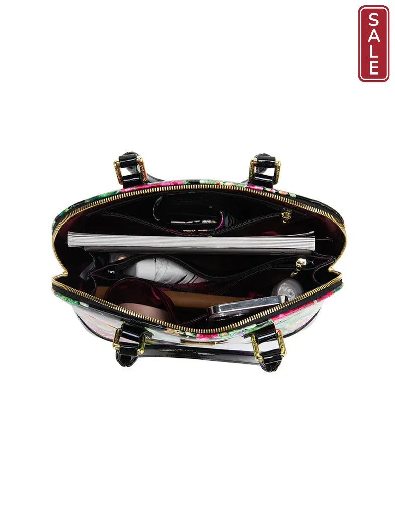 LAUREN PATENT LEATHER DOME BAG