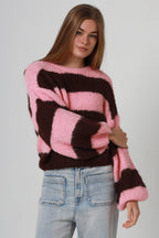 Striped Knit Pink/Choc Gypsyroad Bowral