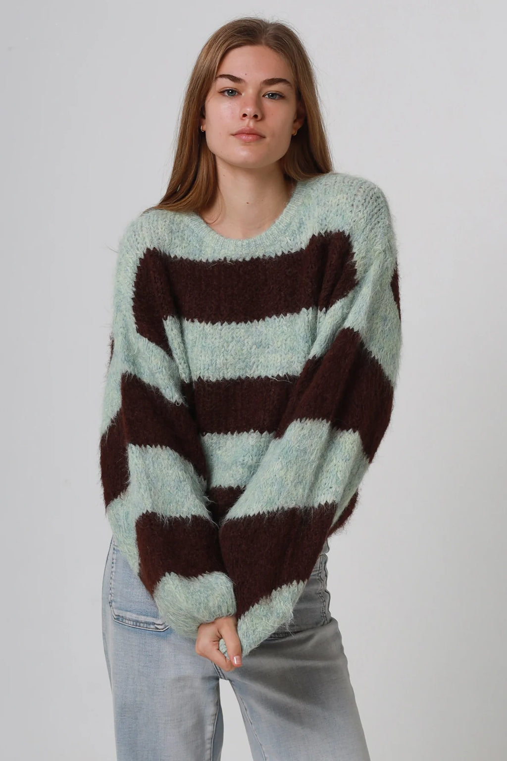 Striped Knit Pink/Blue Isabella Boho