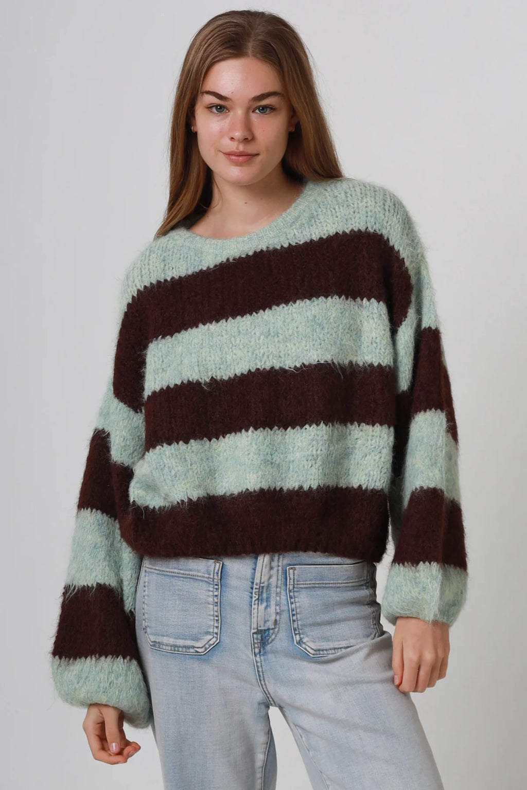 Striped Knit Pink/Blue Isabella Boho