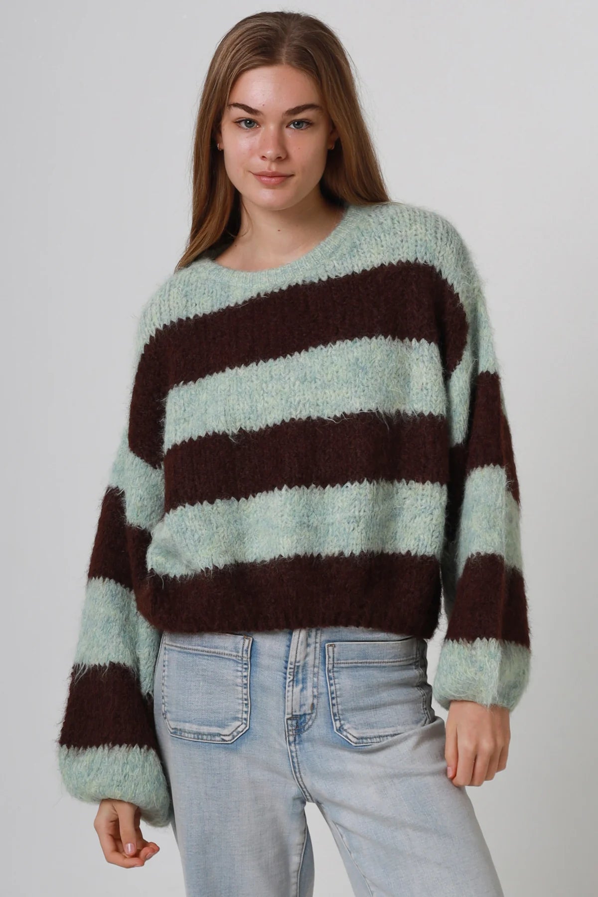 Striped Knit Pink/Blue Isabella Boho