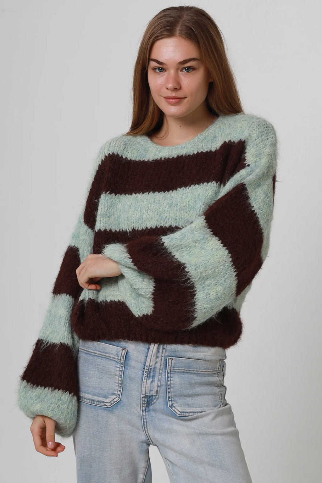 Striped Knit Pink/Blue Isabella Boho