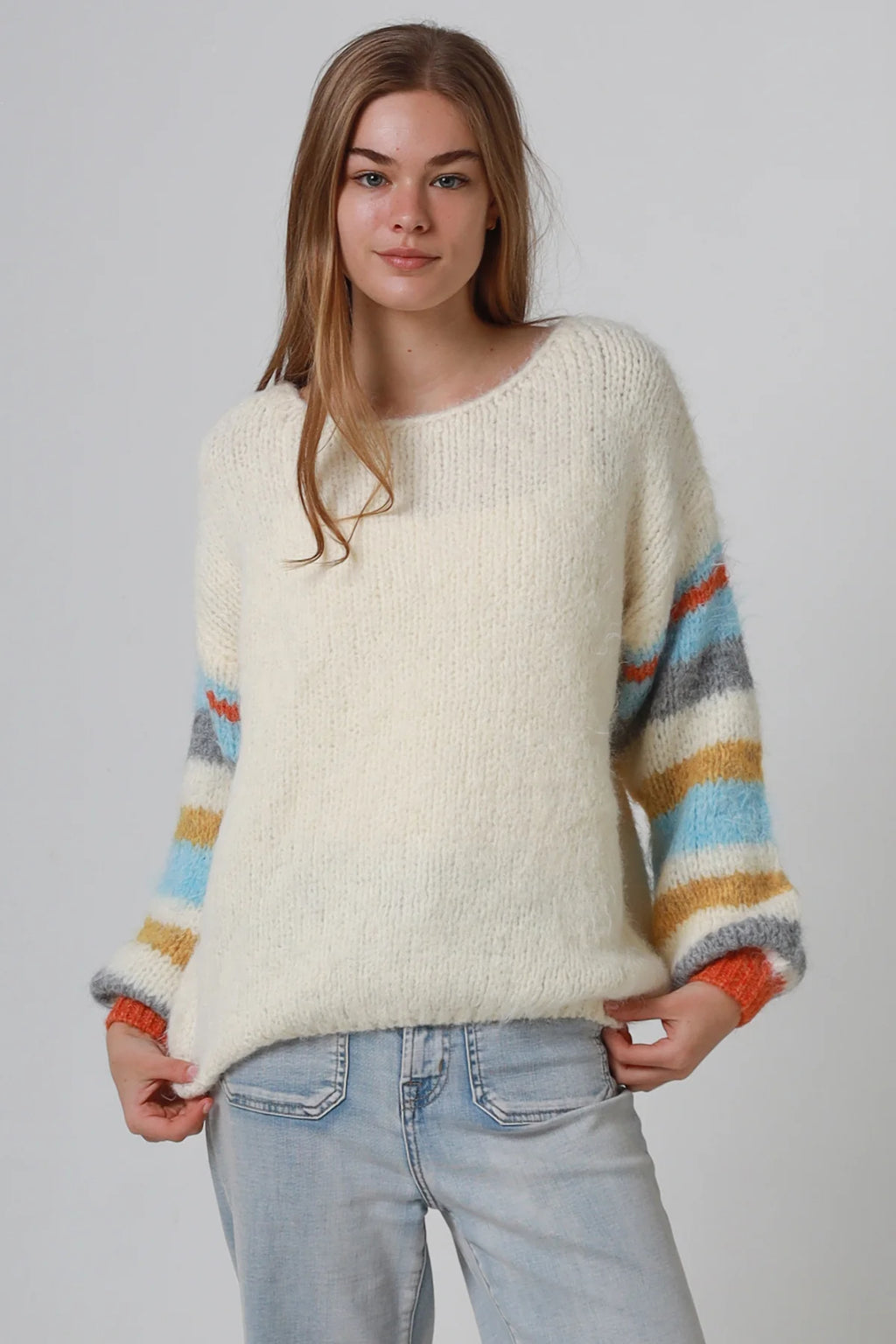 Stripe Sleeve Knit Charlotte The Label