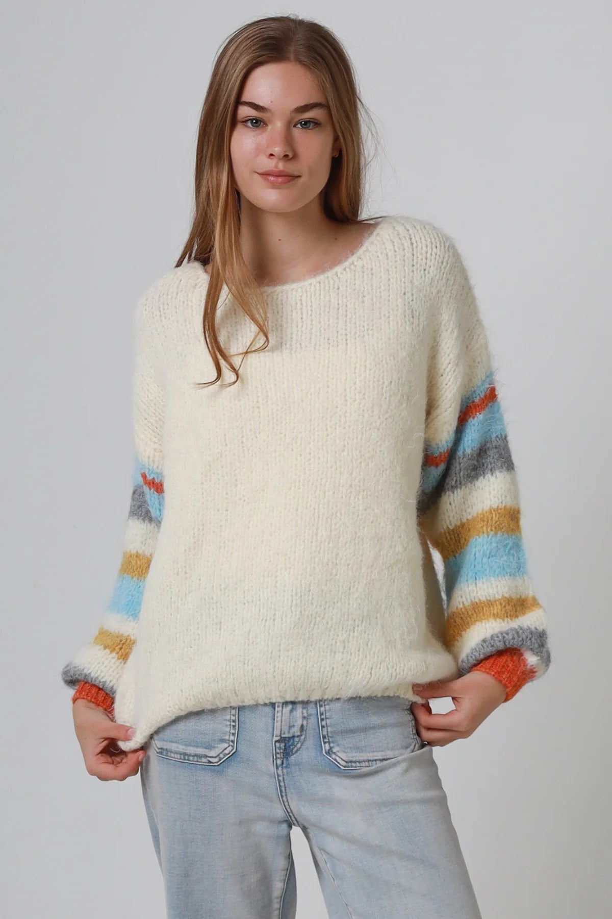 Stripe Sleeve Knit Charlotte The Label