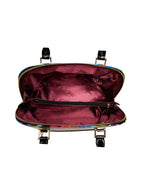 Rainbow Rose Patent Leather Handbag