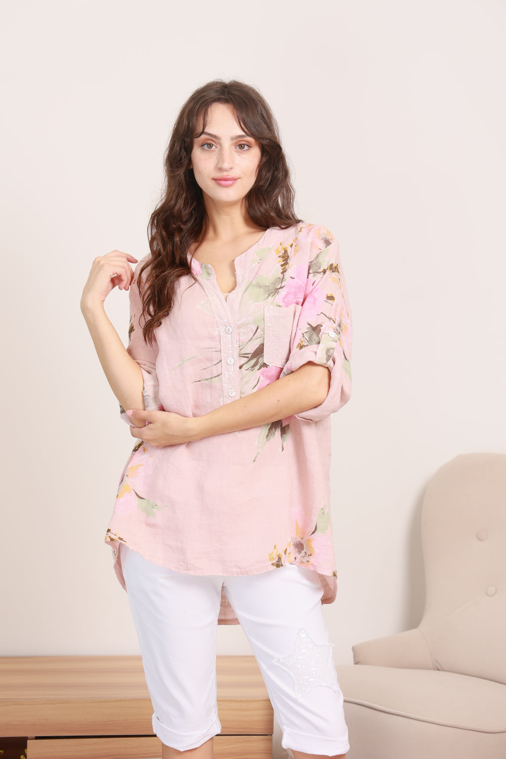 Rajani Linen Top