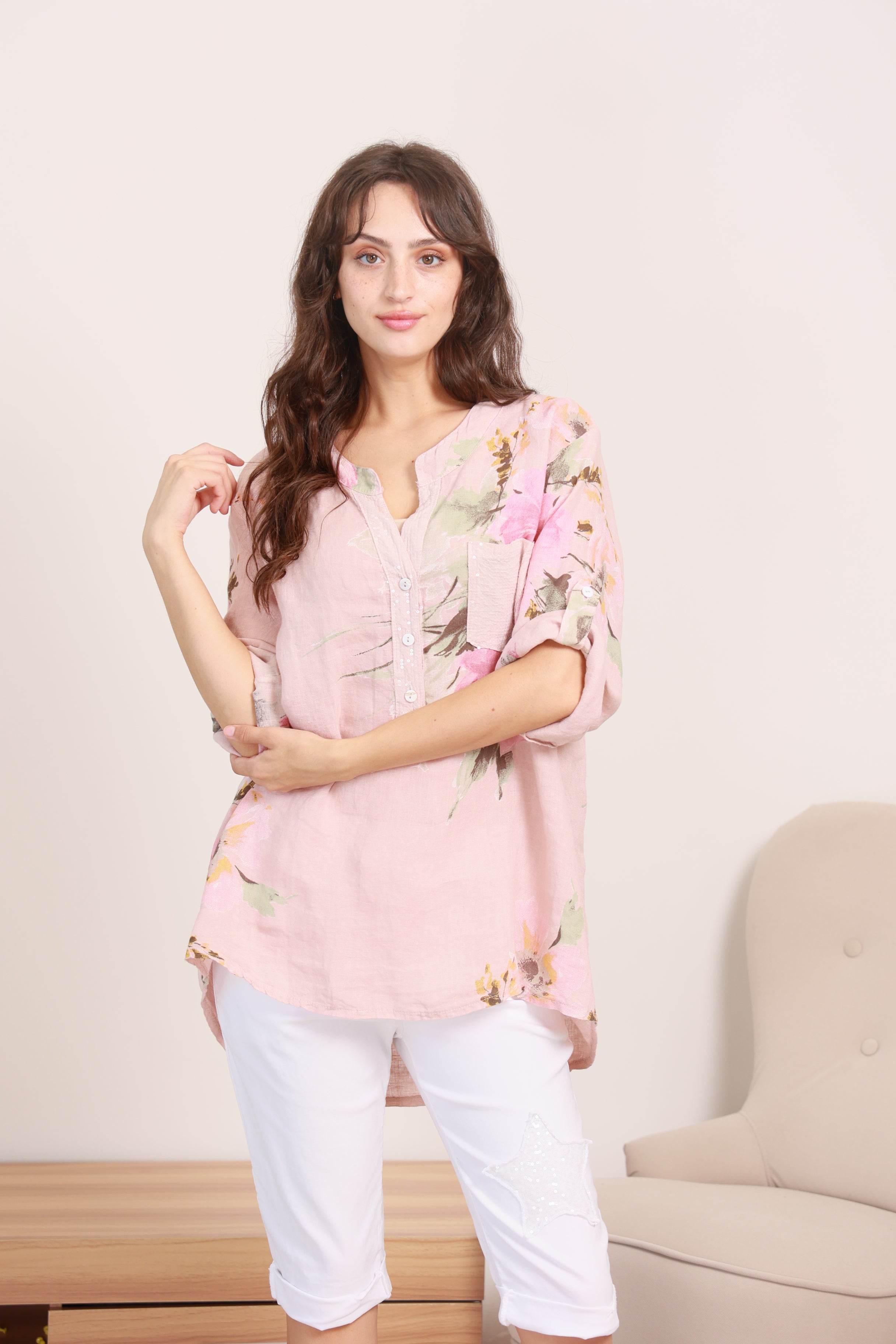 Rajani Linen Top