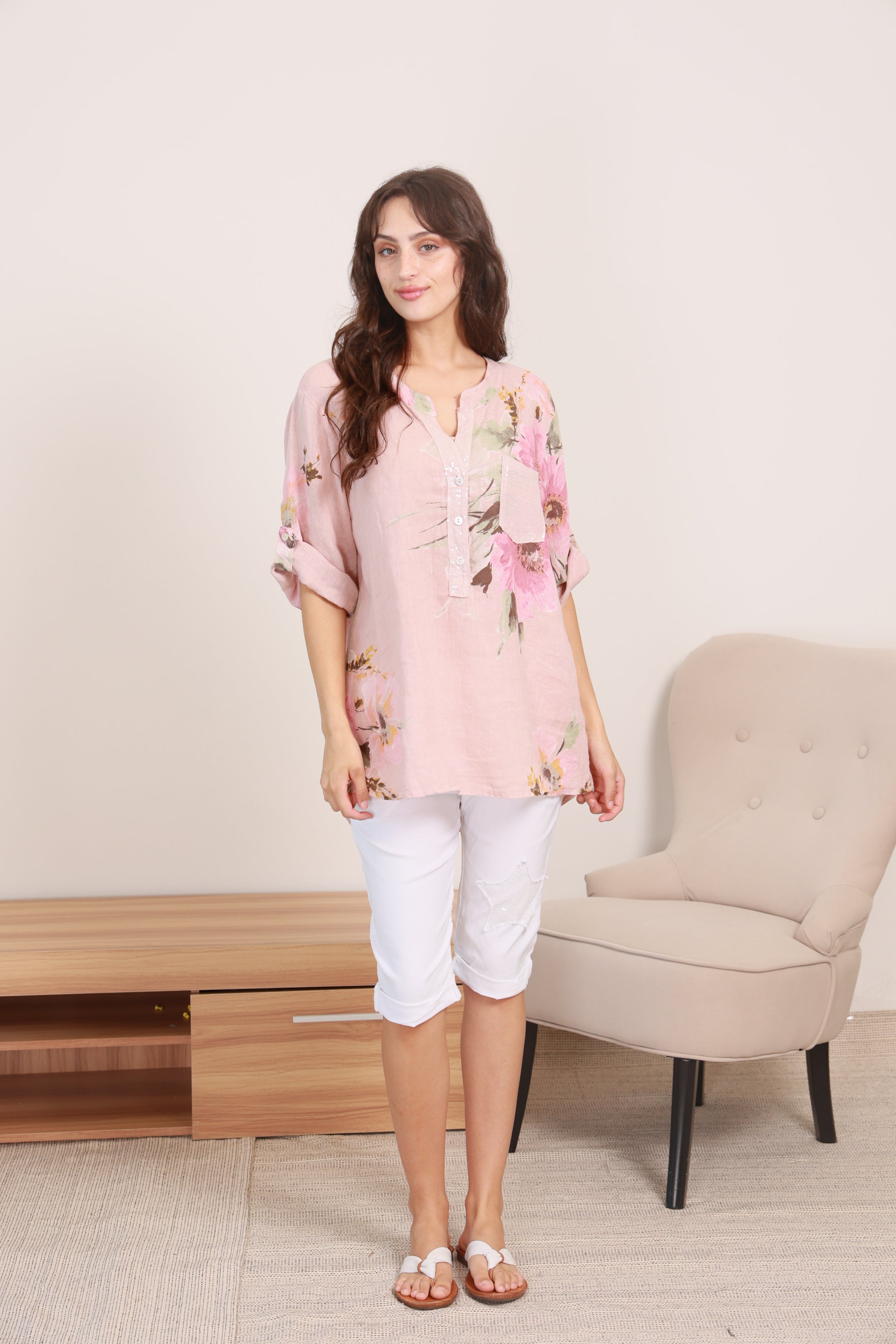 Rajani Linen Top