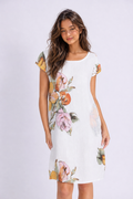 Clare Linen Floral Dress
