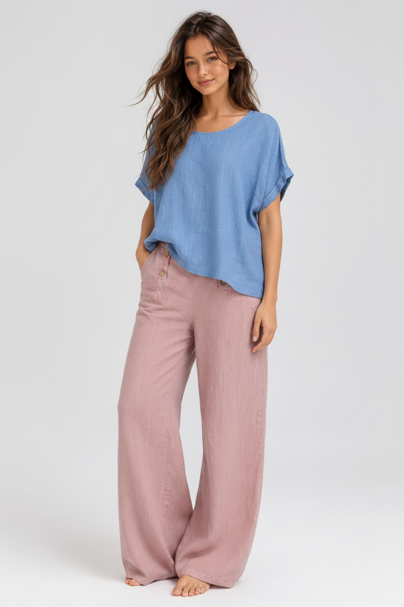 Julie Linen Button Pants – Wednesday Lulu