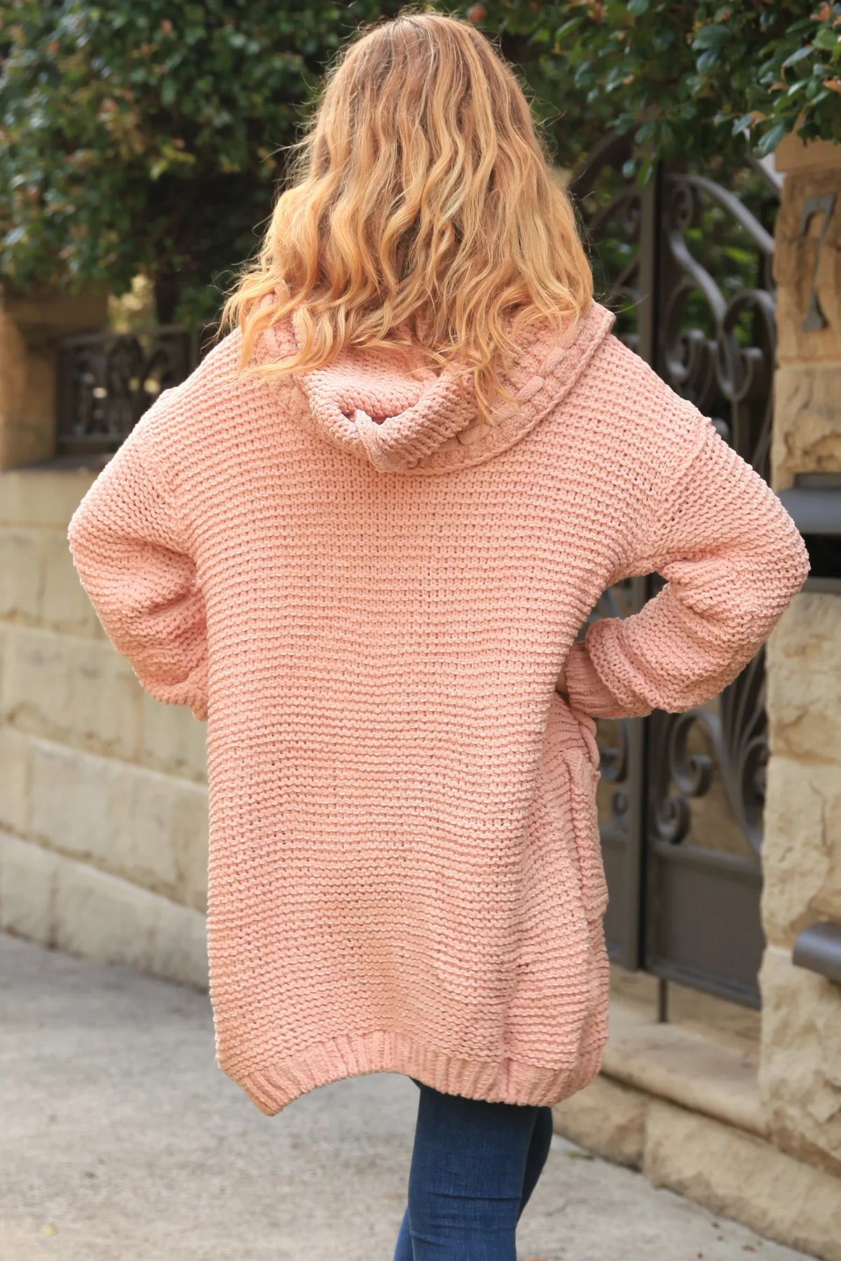 IB Longline cosy cardi Pink