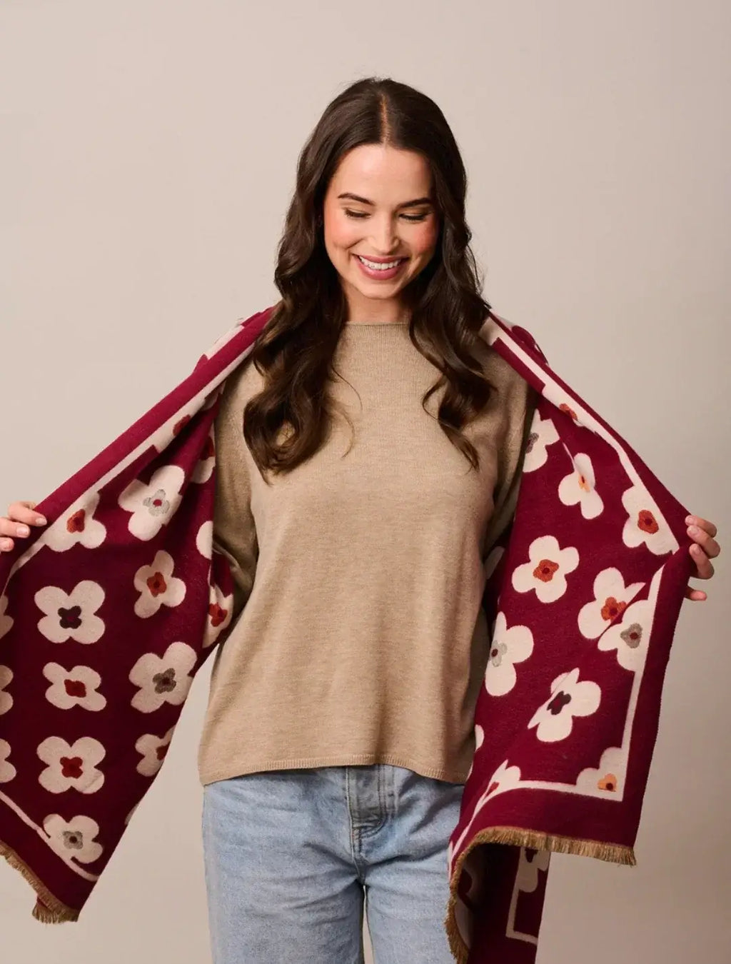 Tiger Tree Cherry Flower Scarf Gypsyroad Bowral