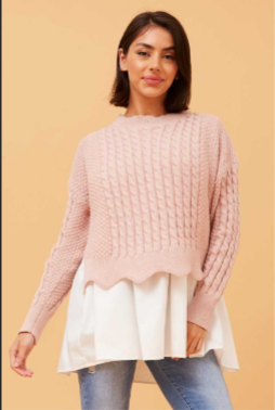 Ckm Twinny cable knit