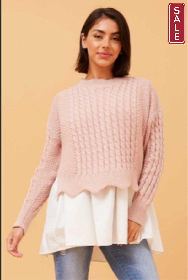 Ckm Twinny cable knit