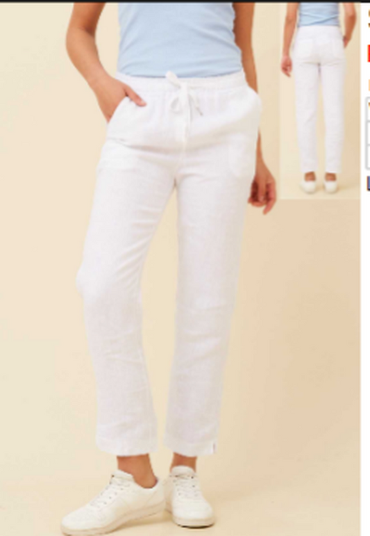 Gabriella white Linen pants