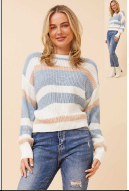 Stripe Crop Jumper