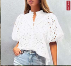 Mutig White Broderie cotton shirt