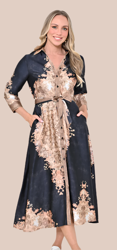 Baroque Dress Black