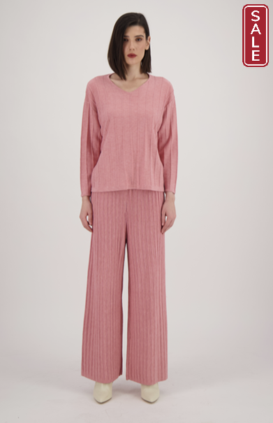 Spanner V neck sweater Flamingo