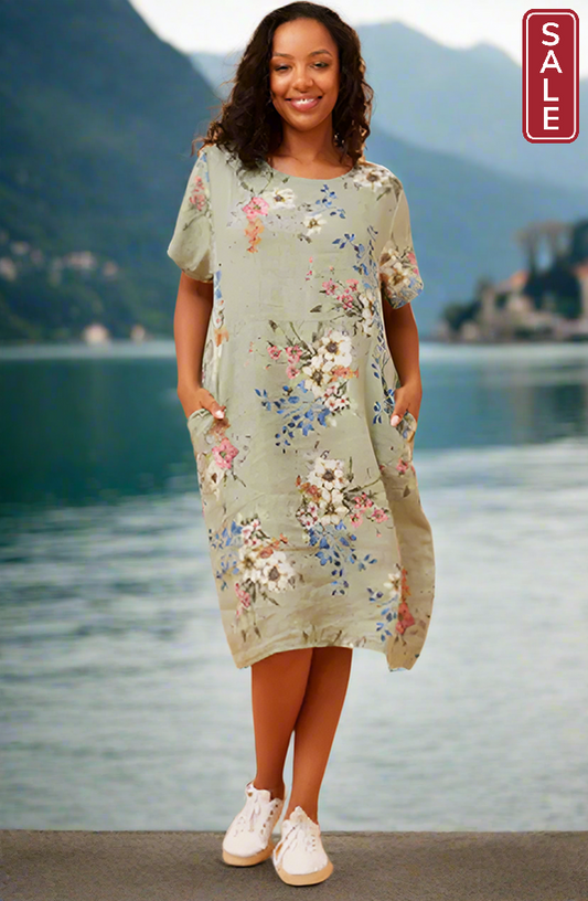 Floral Linen Dress