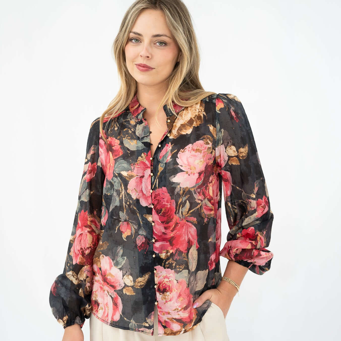 Rose Garden Blouse | Women's Long Sleeve Blouse | Gypsyroad