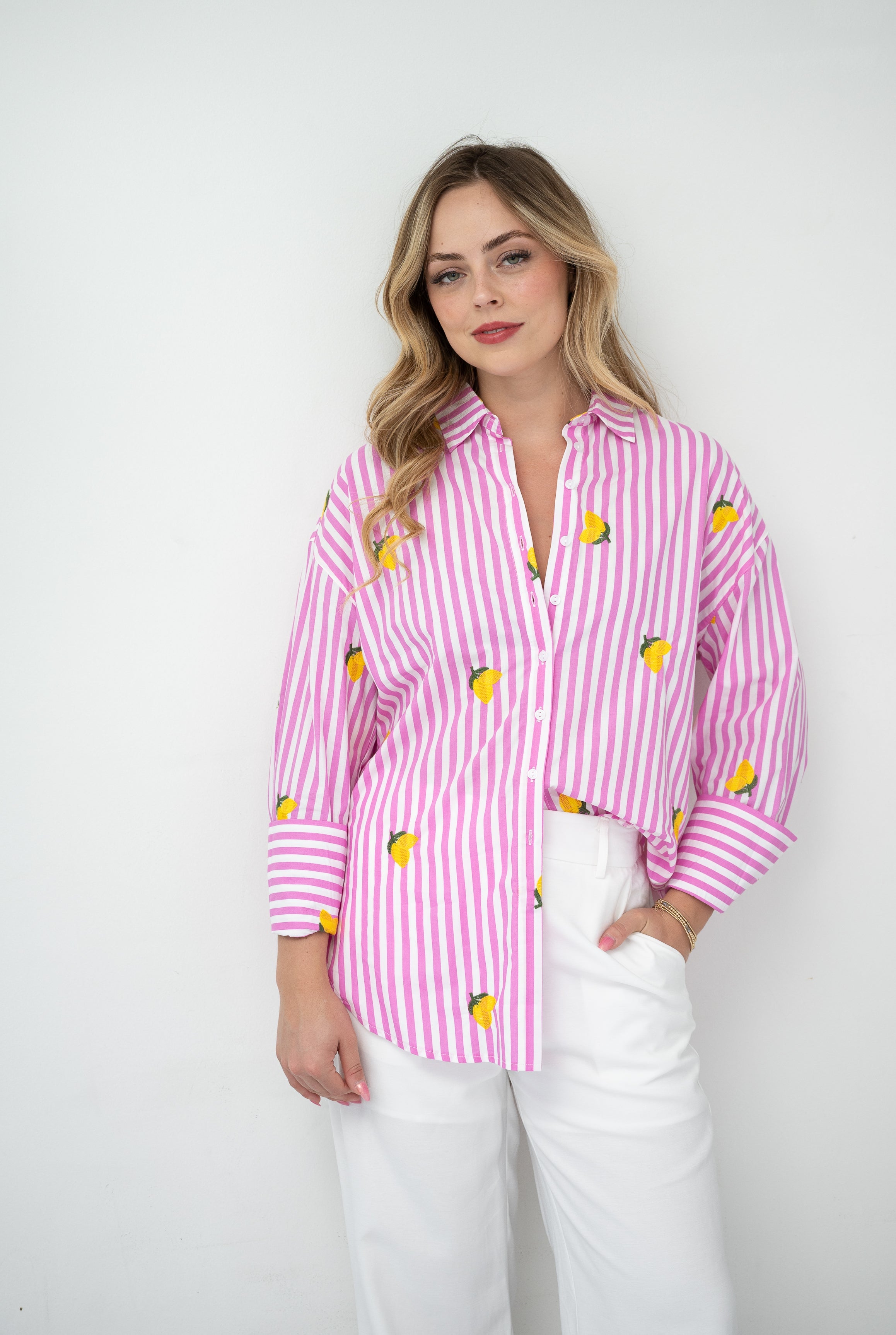 Pink stripe Lemon Shirt So in style