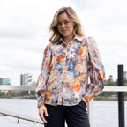 Vintage Rose Blouse Blue So in style