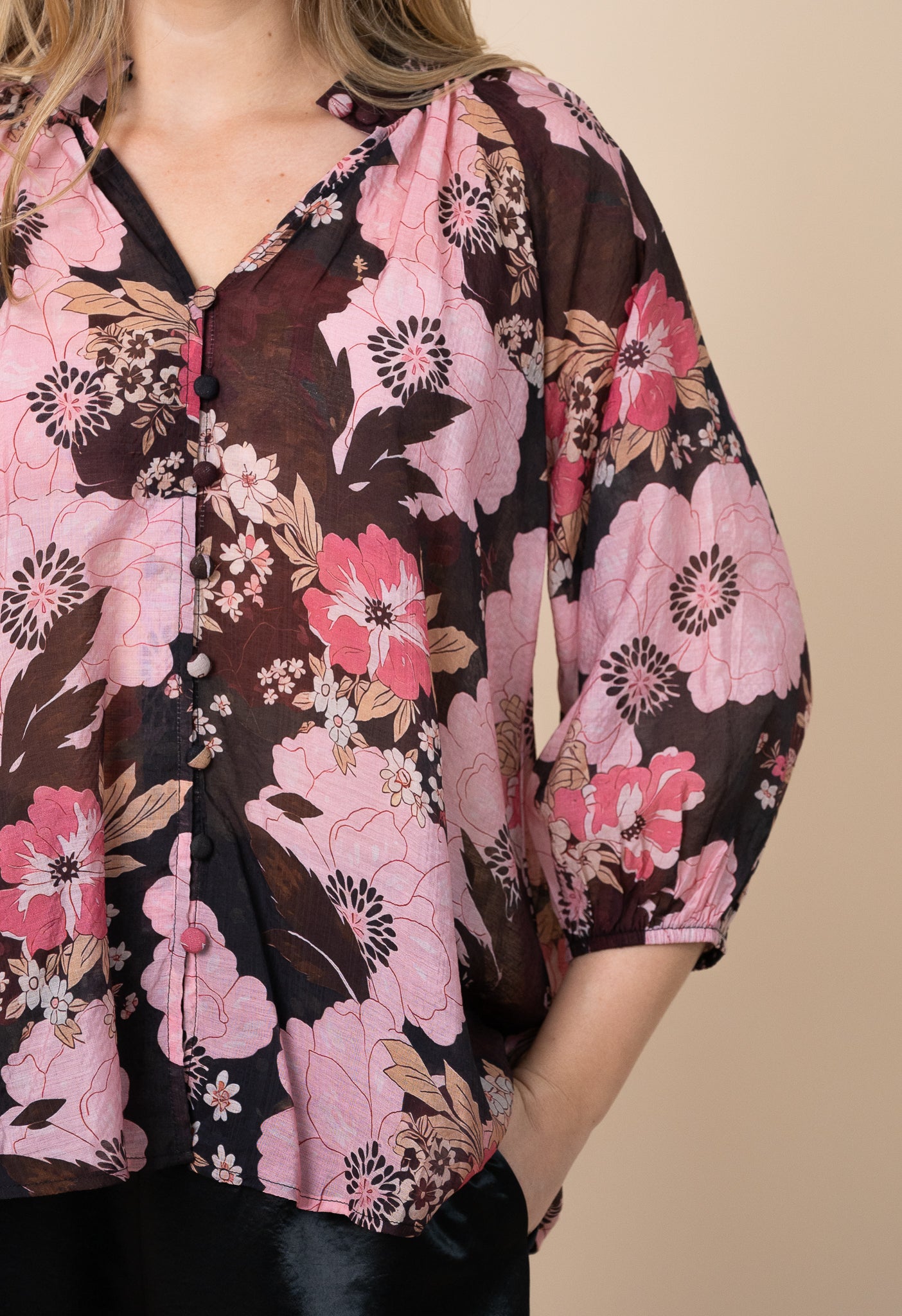 Miniya 3/4 Sleeve Blouse