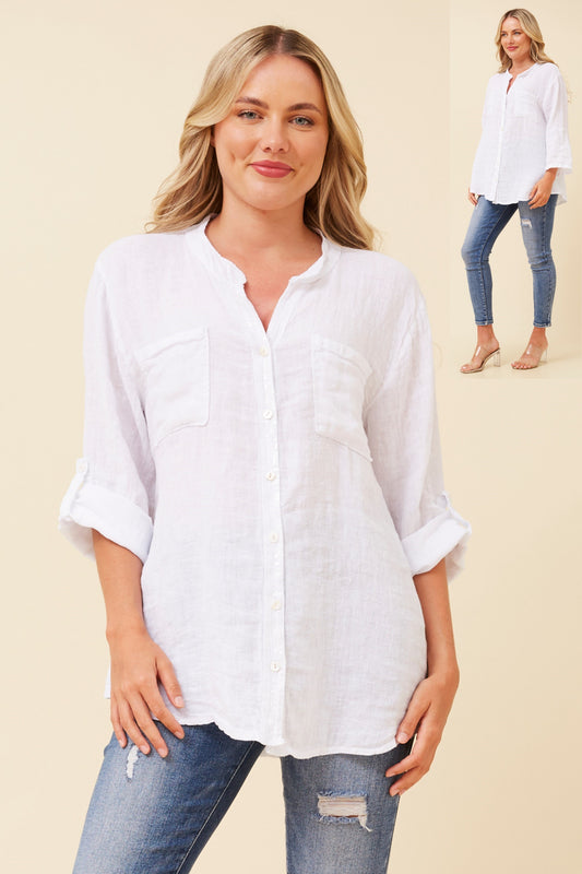 Bella Sequin Linen shirt