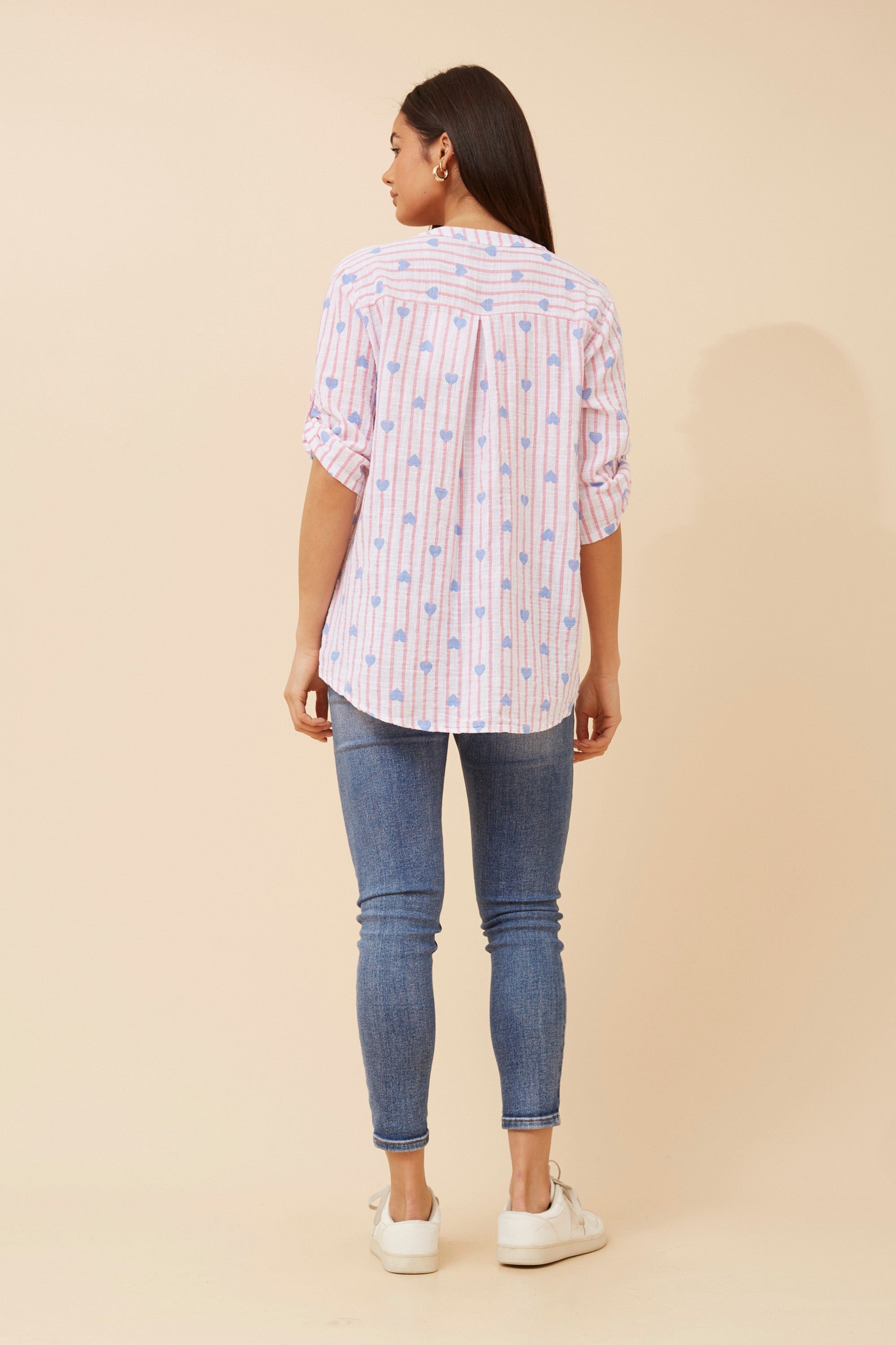 Nora Stripe Heart Shirt