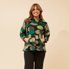 Ckm Green Polka Dot Top Caroline Morgan