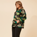 Ckm Green Polka Dot Top Caroline Morgan