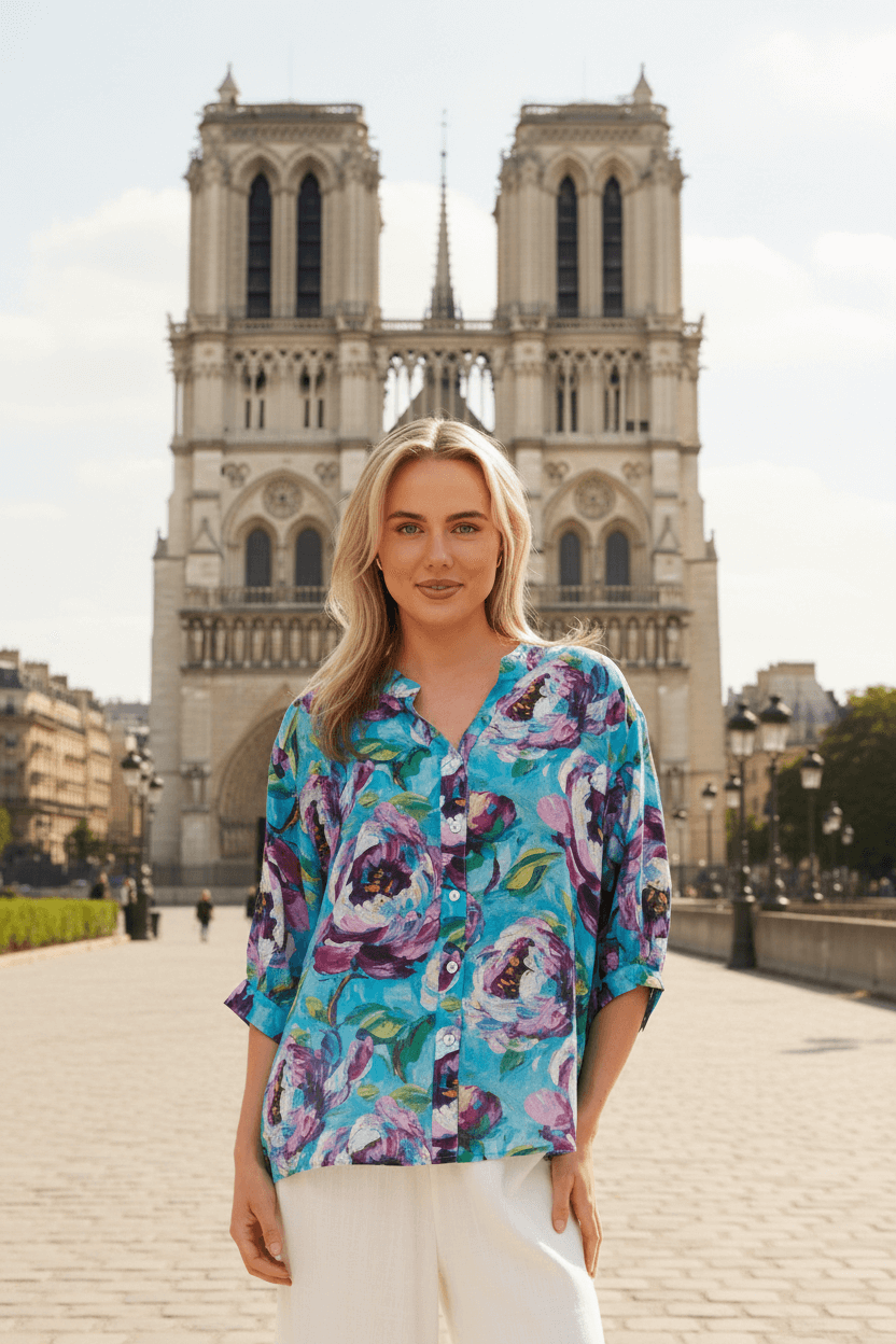 Tuva 3/4 sleeve shirt Caroline Morgan