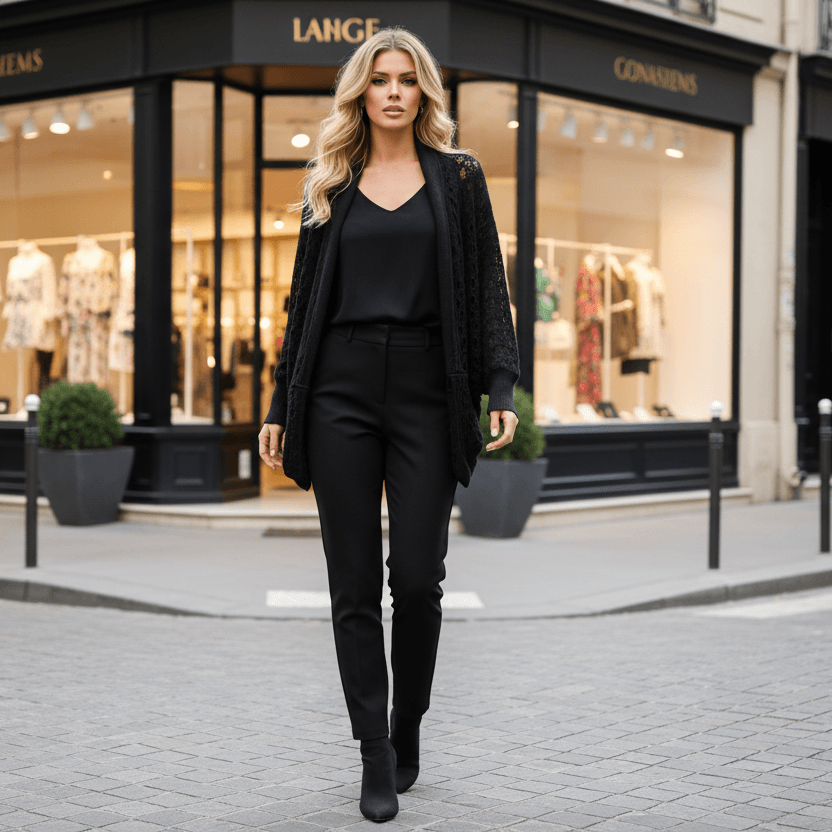 Sienna Crochet style Cardigan Wednesday Lulu