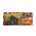 Velour Glasses Case -Le Pont Japonais featuring a colorful design inspired by Monet's art.