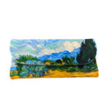 Velour glasses case- Wheatfield with cypress 1889 featuring Van Gogh's vibrant artwork.