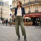 Olivia Barrel Leg Jeans Khaki Wakee jeans