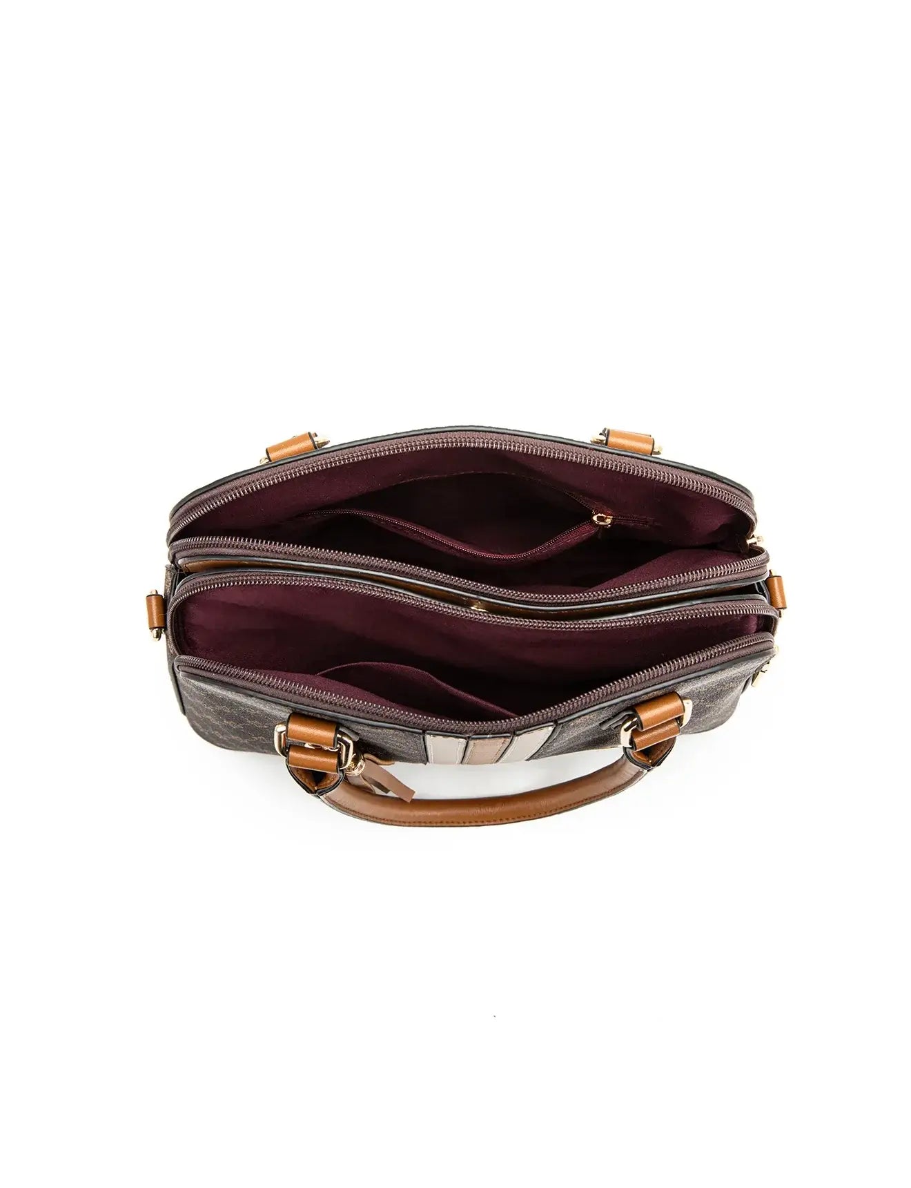 Tess Triple Compartment Bag-Tan SERENADE LEATHER