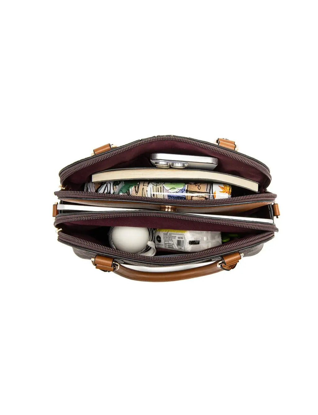 Tess Triple Compartment Bag-Tan SERENADE LEATHER