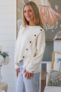 Charlie Button Detail Knit Charlotte The Label