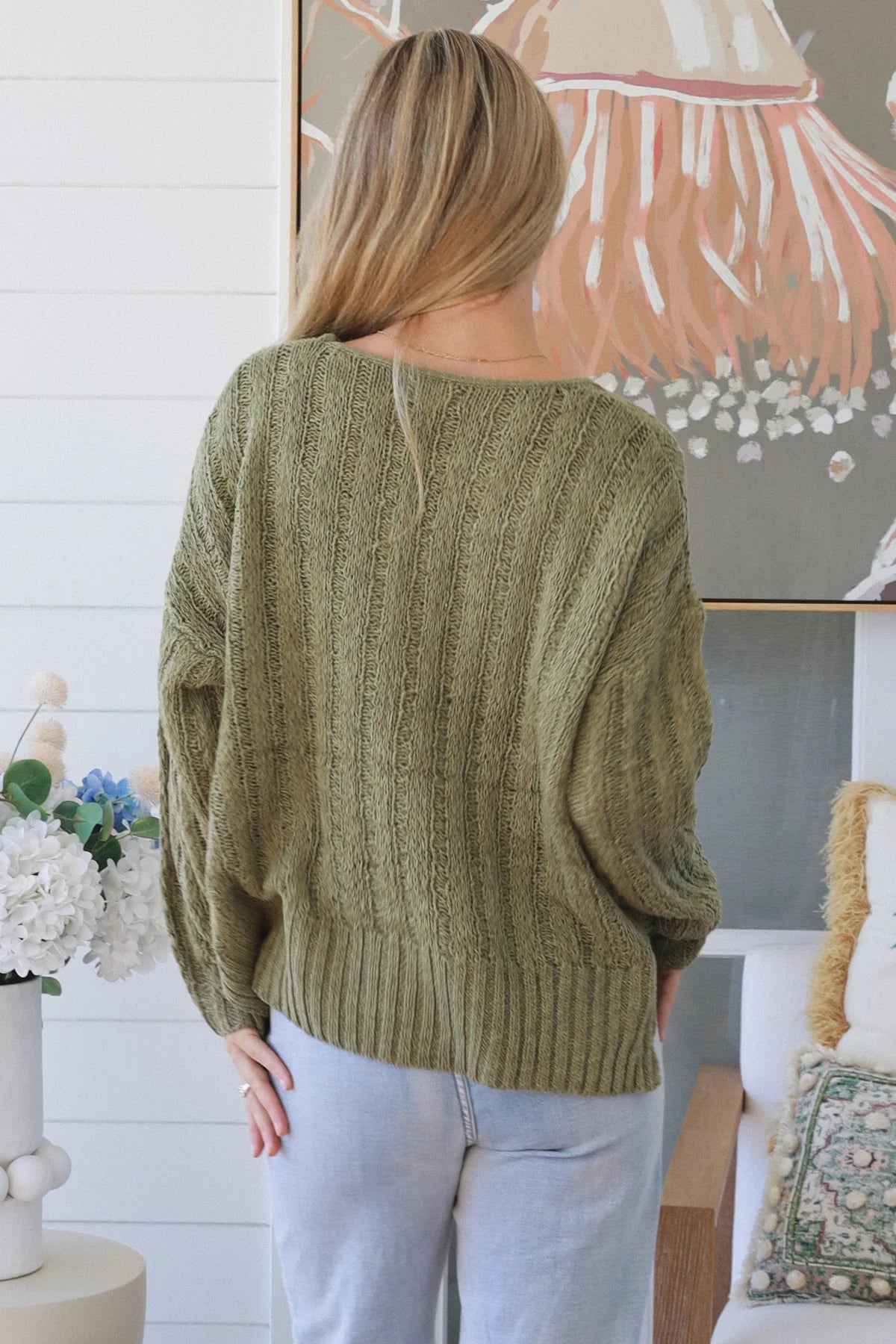 Jordyn Green One Pocket Knit Charlotte The Label