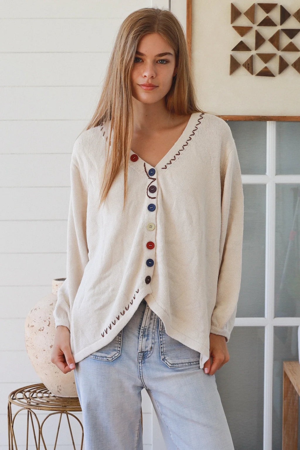 Amadea Coloured Button Cardigan Charlotte The Label