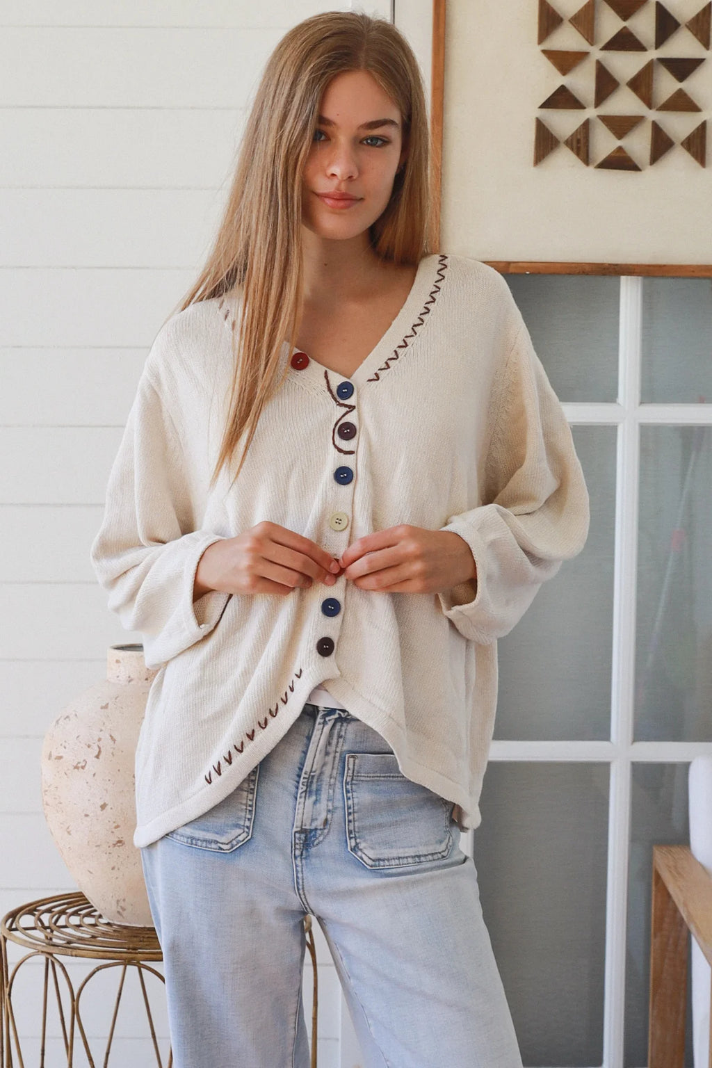 Amadea Coloured Button Cardigan Charlotte The Label