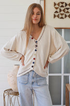 Amadea Coloured Button Cardigan Charlotte The Label