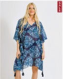 A Touch of europe kaftan one / Blue Esha cotton  kaftan