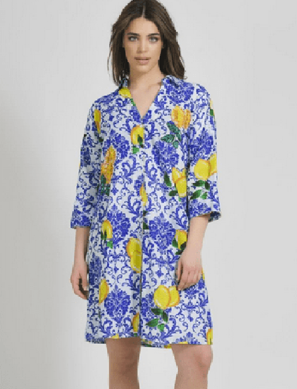 A Touch of europe SHIRT DRESS M/L Kanti Lemon  shirt dress