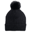 AUTN beanie BLACK Cable Pom Beanie